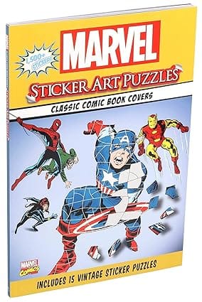 Marvel Sticker Art Puzzles Classic Comic Book Covers