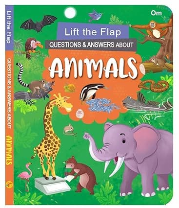 Lift The Flap Question & Answer About Animals- Activity Book For Children Age 3-5 Years