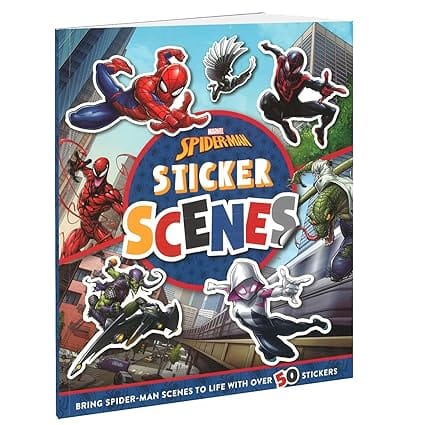 Marvel Spider-man Sticker Scenes Stickers And Activities Book For 6 To 8 Year Old