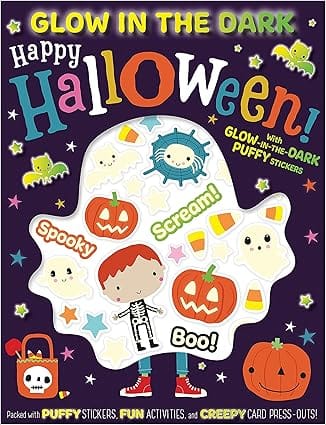 Glow In The Dark Puffy Stickers Happy Halloween!