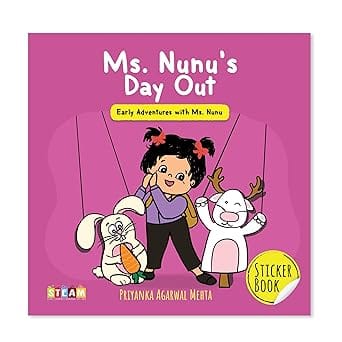 Ms Nunus Day Out By Sam & Mi Sticker Book For Kids