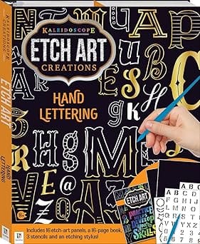 Kaleidoscope Etch Art Creations Hand Lettering