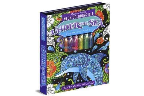 Creative Pages Neon Coloring Kit Under The Sea