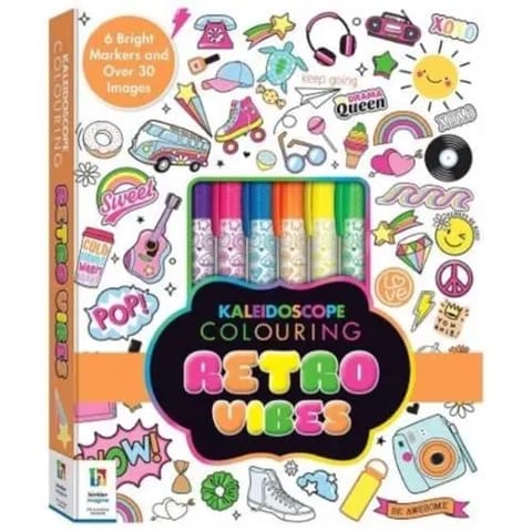 Kaleidoscope Colouring Kit Retro Vibes - Colouring Kit