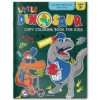 Little Dinosaur Copy Coloring Book For Kids