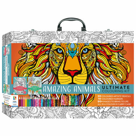 Art Maker Ultimate Colouring Carry Case Amazing Animals Kit