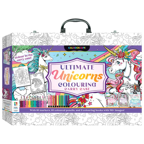 Kaleidoscope Ultimate Colouring Carry Case Unicorns Kit