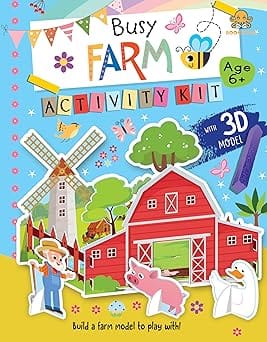 At The Busy Farm 3d Model Making Kit With Book