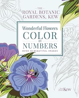 The Royal Botanic Gardens, Kew Wonderful Flowers Color-by-numbers